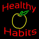 Healthy Habits Handmade Art Neon Sign