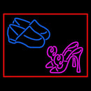 Heels Shoes With Border Handmade Art Neon Sign