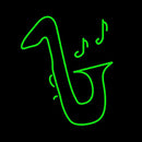 Helens Cartoon Sax Handmade Art Neon Sign