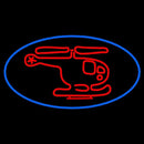 Helicopter Circle Handmade Art Neon Sign
