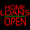 Home Loans Block Open Green Line Handmade Art Neon Sign