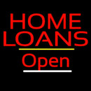 Home Loans Open Yellow Line Handmade Art Neon Sign