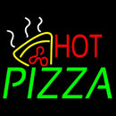 Hot Pizza With Pizza Handmade Art Neon Sign