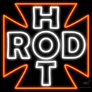 Hot Rod Iron Cross Neon Sign