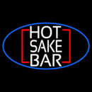 Hot Sake Bar Oval With Blue Border Handmade Art Neon Sign