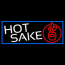 Hot Sake With Blue Border Handmade Art Neon Sign