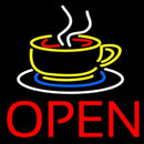Hot Tea Open Handmade Art Neon Sign