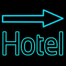 Hotel With Arrow On Top Handmade Art Neon Sign