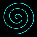 Hypnotic Spiral Handmade Art Neon Sign