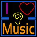 I Love Hearing Music Handmade Art Neon Sign