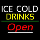 Ice Cold Drinks Open Handmade Art Neon Sign
