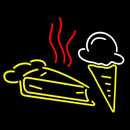 Ice Cream And Pie Handmade Art Neon Sign