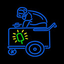 Ice Cream Man Handmade Art Neon Sign