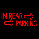 In Rear Parking Logo Handmade Art Neon Sign