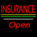 Insurance Open Yellow Green White Line Handmade Art Neon Sign