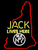 new Jack Lives Here New Hampshire neon sign