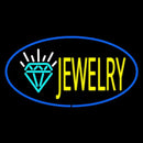 Jewelry Logo Oval Blue Handmade Art Neon Sign