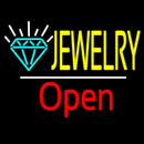 Jewelry Logo White Line Open Handmade Art Neon Sign