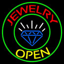 Jewelry Open Blue Logo Handmade Art Neon Sign
