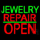 Jewelry Repair Block Open Green Line Handmade Art Neon Sign