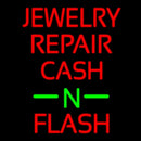 Jewelry Repair Cash N Flash White Border Handmade Art Neon Sign