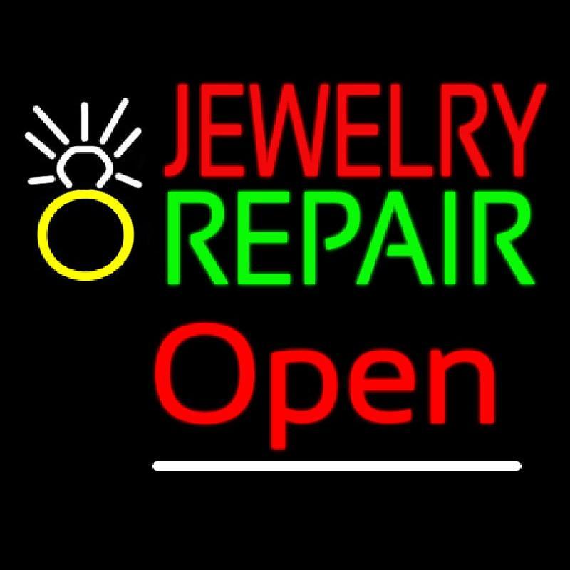 Jewelry Repair Logo Open Handmade Art Neon Sign