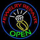 Jewelry Repair Open Green Logo Handmade Art Neon Sign