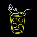 Juice Glass With Strw Handmade Art Neon Sign