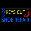 Keys Cut Shoe Repair With White Border Handmade Art Neon Sign