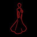 Lady In Red Handmade Art Neon Sign
