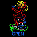 Lady Luck She Devil Handmade Art Neon Sign