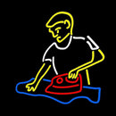 Laundry Man Logo Handmade Art Neon Sign