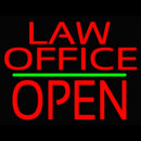 Law Office Block Open Green Line Handmade Art Neon Sign