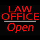 Law Office Open White Line Handmade Art Neon Sign