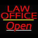 Law Office Open Yellow Line Handmade Art Neon Sign