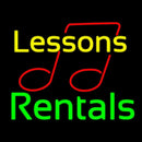 Lessons Rentals Handmade Art Neon Sign