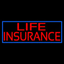 Life Insurance Block Blue Border Handmade Art Neon Sign