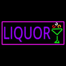 Liquor And Martini Glass With Pink Border Handmade Art Neon Sign