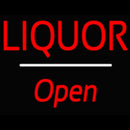 Liquor Open White Line Handmade Art Neon Sign
