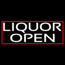 Liquor Open With Red Border Handmade Art Neon Sign