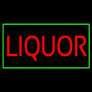 Liquor Rectangle Green Handmade Art Neon Sign