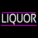 Liquors With Pink Out Line Handmade Art Neon Sign