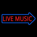 Live Music Block Arrow 2 Handmade Art Neon Sign