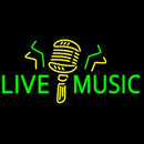 Live Music Mike Handmade Art Neon Sign