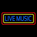 Live Music With Yellow Red Border 2 Handmade Art Neon Sign