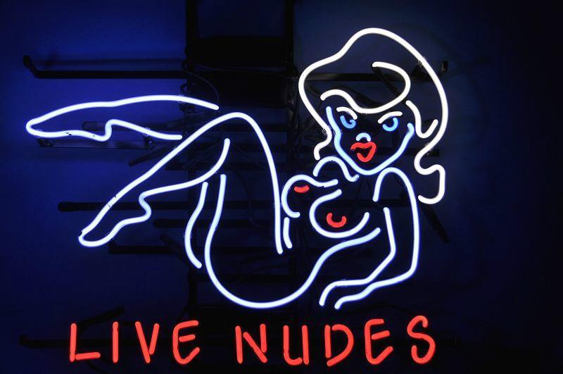 Live Nudes Sexy Naked Girl Adult Strip Club Party Neon Sign