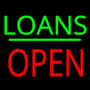 Loans Block Open Green Line Handmade Art Neon Sign