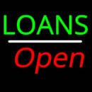 Loans Open White Line Handmade Art Neon Sign