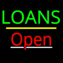Loans Open Yellow Line Handmade Art Neon Sign