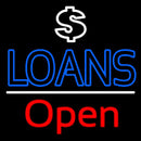 Loans With Dollar Logo Open Handmade Art Neon Sign